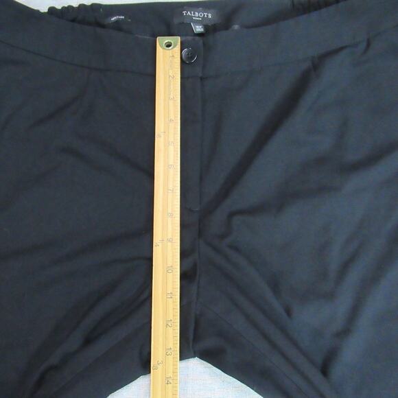 Talbots Pants Womens Size 16W Black Straight Leg Trousers Work Slacks Basic - Picture 7 of 11